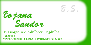 bojana sandor business card